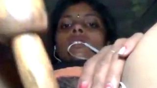Desi using chapati rod dildo to masturbate
